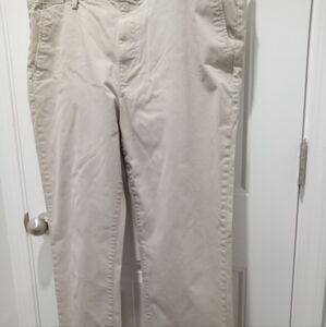 Chaps Straight Leg Beige Chino Pants Mens Size 40x30